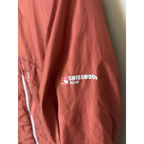Ortovox Swisswool Piz Bial Reversible Coral Orange Insulating Jacket Women L - Picture 7 of 14